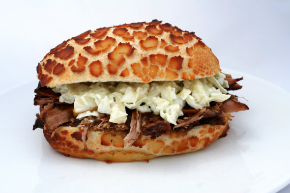 Pulled Pork and Coleslaw Sandwich
